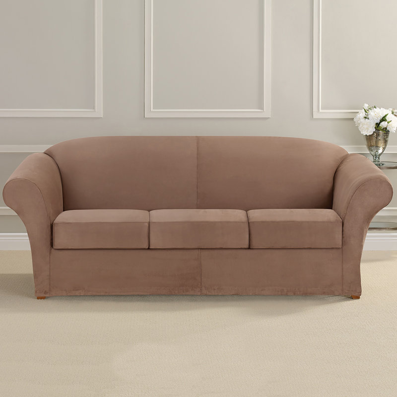 Sure Fit Ultimate Heavyweight Stretch Suede Box Cushion Sofa Slipcover